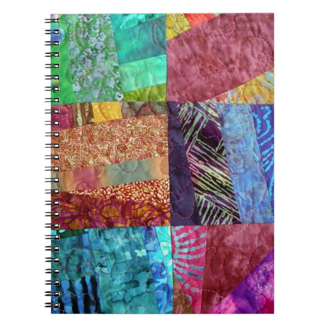 Idérikt vaddera för FauxBatik kvadrerar Anteckningsbok Med Spiral (Framsidan)