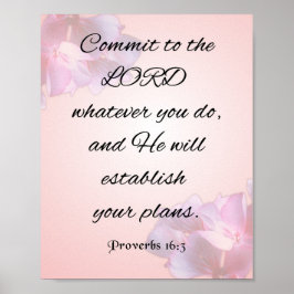 Idéskript, ordspråk 16:3 poster