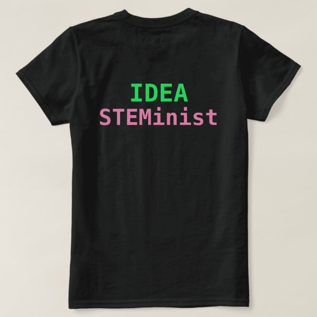 IDÉSTEMinist T skjorta Tee Shirt (Design baksida)