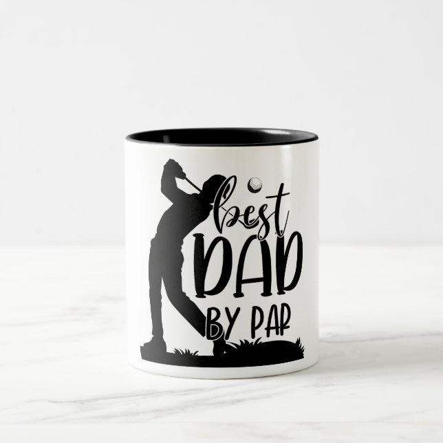 Idétänkt bästa Pappa efter päron/Golf Två-Tonad Mugg (Center)