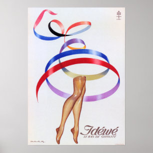 IDEWE Women Stockar Hosiery Fransk Mode Advert Poster
