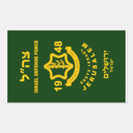 IDF - Sar El Volunteer-programmet Rektangulärt Klistermärke