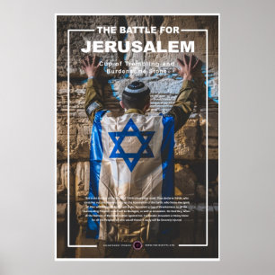 IDF Soldier vid Western Wall Poster