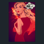 IDGAF-citat Ord Pun, Funny Punny Pop Art Poster<br><div class="desc">Lustigt, Roligt och konstutskrift. Lägg till lite tecknad i ditt hem eller på ditt kontor med den här roliga pop Art Canvas med en blond skönhetsillustration av "Feeling Kinda IDGAF - ish Today". Lustigt Poster poppgrafik. Fin blond kvinna som tänker. Lustigt minne poster. Perfekt för att göra alla utrymmen ljusare...</div>