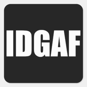 IDGAF FYRKANTIGT KLISTERMÄRKE