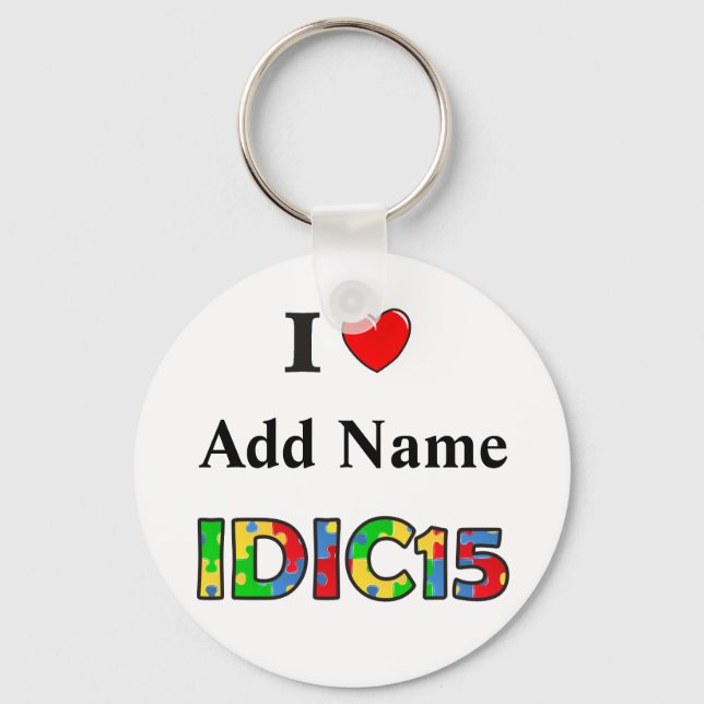 IDIC15 Keychain I Kärlek Anpassa Nyckelring (Framsida)