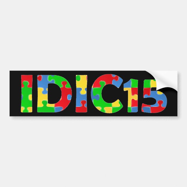 IDIC15 Pussel-stötfångare Bildekal (Framsidan)