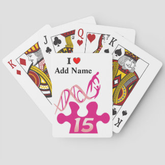 IDIC 15 Uppspelningskort Rosa Puzzle Anpassa Casinokort