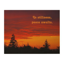 Idierande träväggskonst, solnedgång, gryning över 