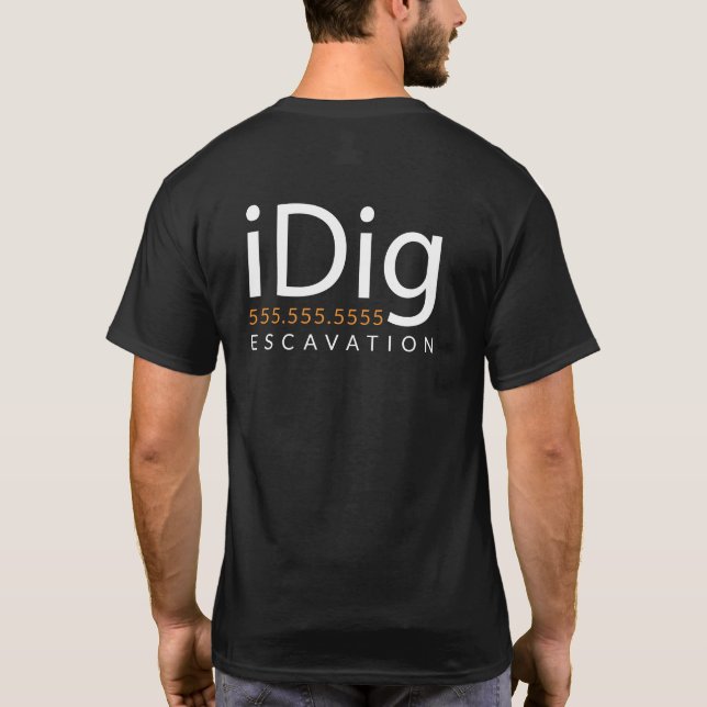 iDIG. Grävskopa. Backhoeoperatör. Gåva och Merch Tröja (Baksida)