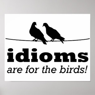 Idiom är för fåglarna Roligt affischskylt grammati Poster