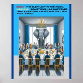 Idiom: elefanten i rummet poster