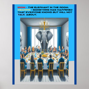 Idiom: elefanten i rummet poster
