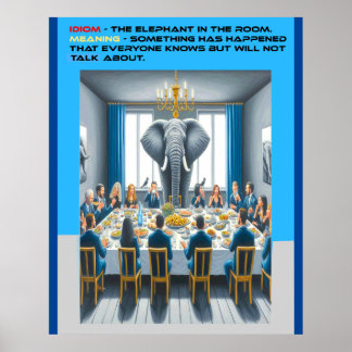 Idiom: elefanten i rummet poster