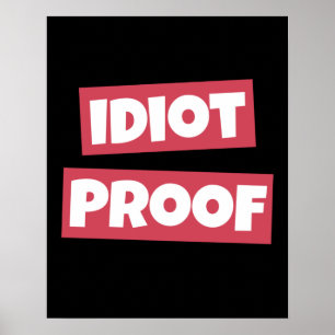 Idiot-bevis Poster