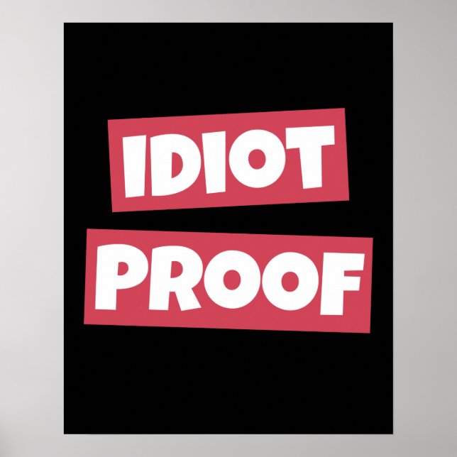 Idiot-bevis Poster (Framsidan)