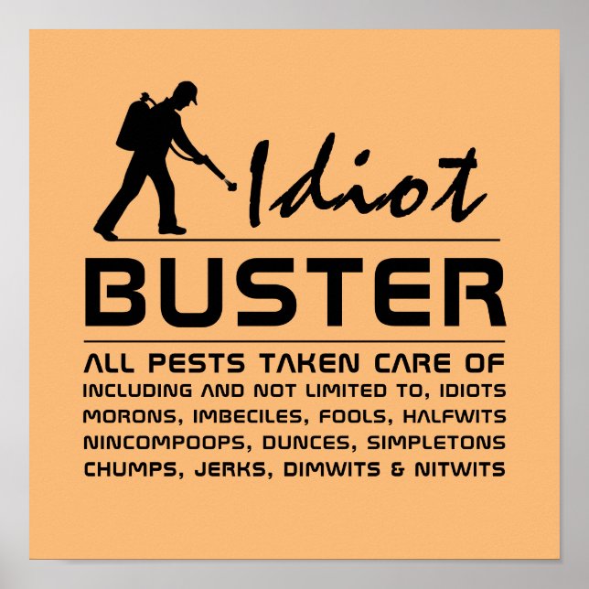 Idiot Buster Poster (Framsidan)