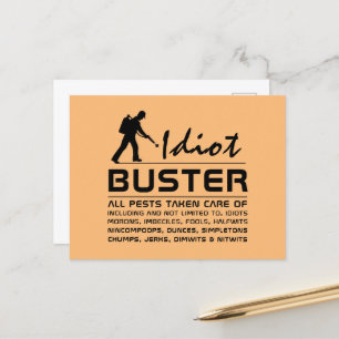 Idiot Buster Vykort