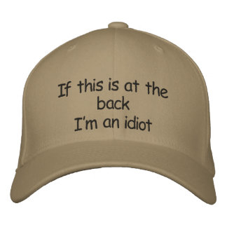 Idiot cap broderad keps