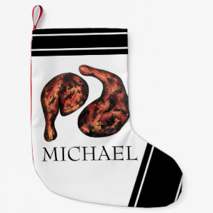 Idiot Chicken Leg Jamaican Västindien Food Cuisine Liten Julstrumpa