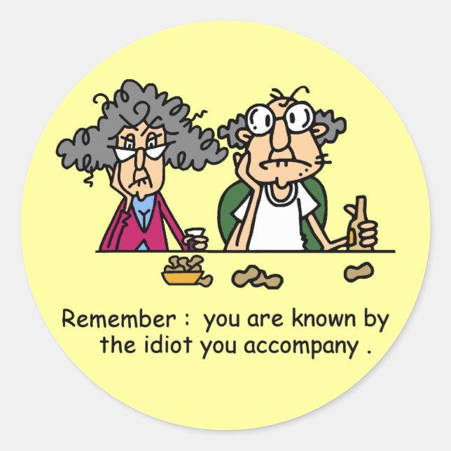 Idiot Company Runt Klistermärke (Framsida)