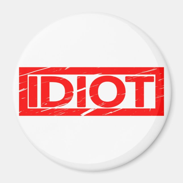 Idiot Frimärke Magnet (Framsidan)