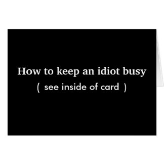 idiot. kort
