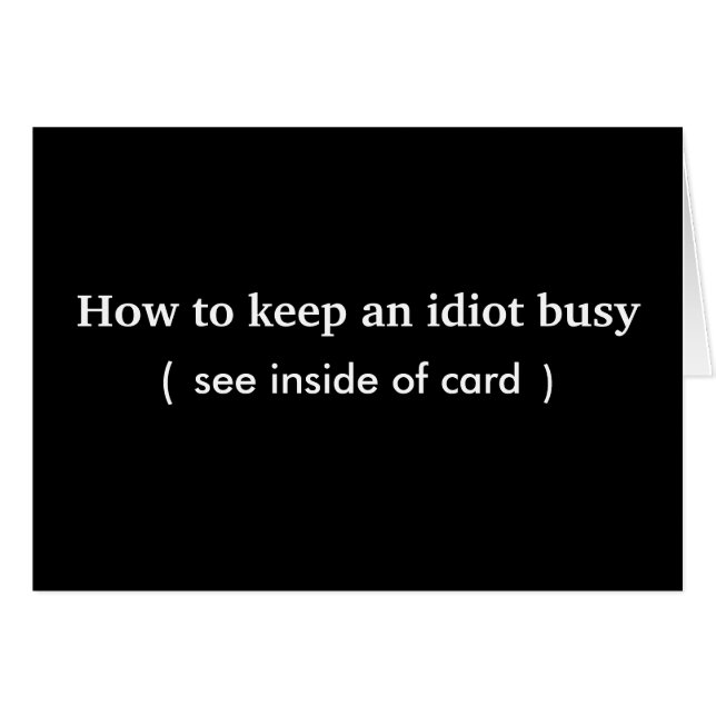 idiot. kort (Framsidan Horizontal)