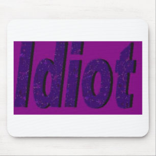 "Idiot"-lila, stiliserad design Musmatta