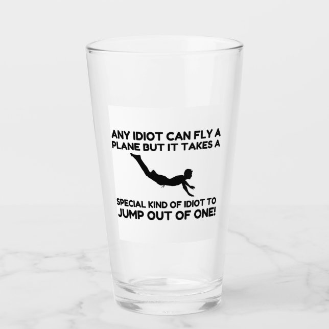 IDIOT SKYDIVING GLASKOPP (Framsida)