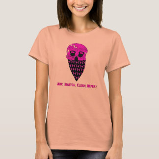 Idiot, Snatch, Clean, Repeat Dam Skullutbränning T Shirt