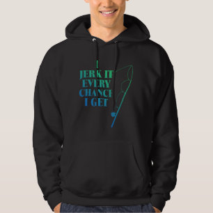 Idiot varje gång jag får roligt fiske hoodie