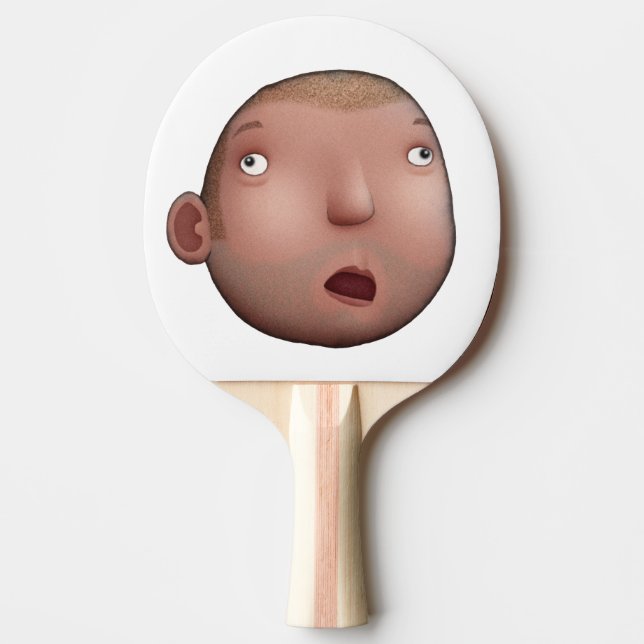 Idiotansikte Pingisracket (Framsidan)