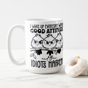 Idioter Händer Roligt Fågel Citat Gåvor Kaffemugg