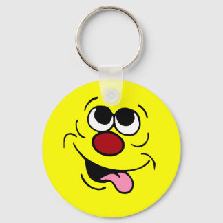 Idiotic Ansikte Grumpey Nyckelring