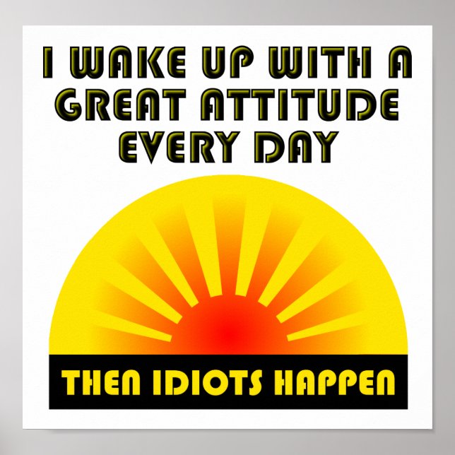 Idiots Happen Funny Poster (Framsidan)