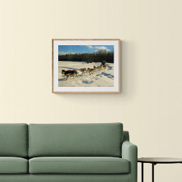 Iditarod Trail Sled Hund Tävling Poster