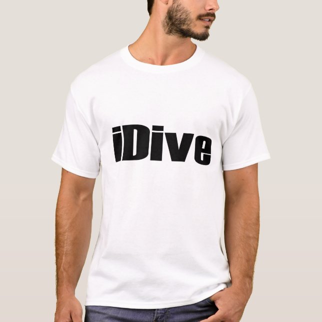 iDive grafiskt, skjorta, tshirt, sport, hobby T Shirt (Framsida)