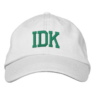 IDK HAT CAP USA BRODERAD KEPS