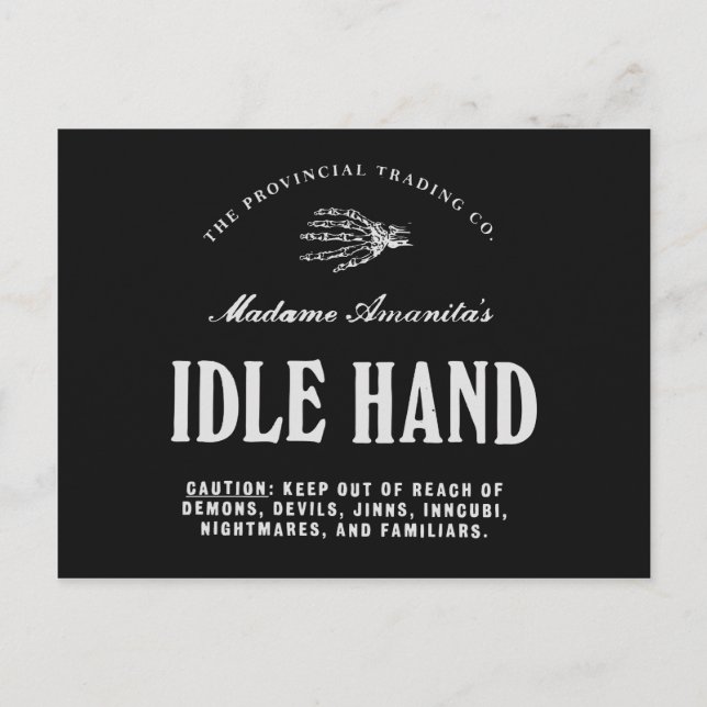 Idle Hand - vykort (Framsida)