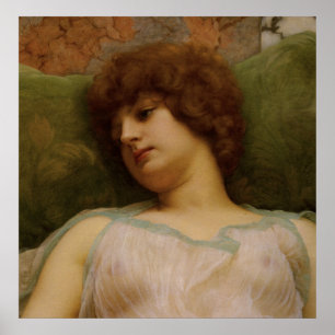 Idle Moments av John William Godward Poster