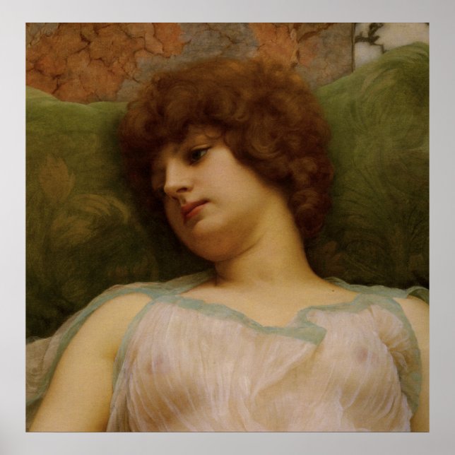 Idle Moments av John William Godward Poster (Framsidan)