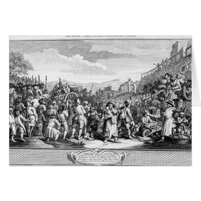 Idle 'Prentice exected at Tyburn Hälsningskort (Framsidan Horizontal)