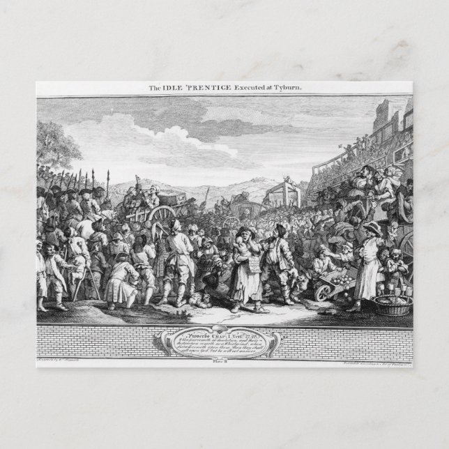 Idle 'Prentice exected at Tyburn Vykort (Framsida)