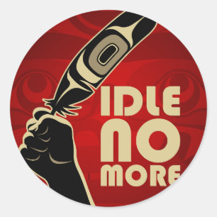 IdleNoMore Runt Klistermärke