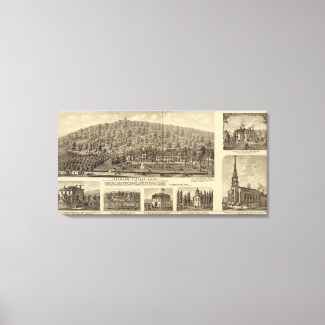 Idlewood Cottage Hotel nära Pittsburgh Canvastryck (Framsida)