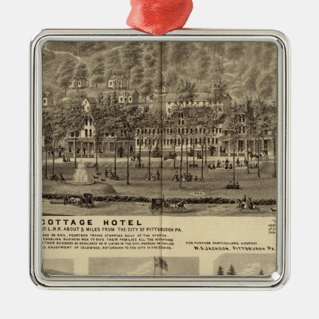 Idlewood stugahotell nära Pittsburgh Julgransprydnad Metall (Framsidan)