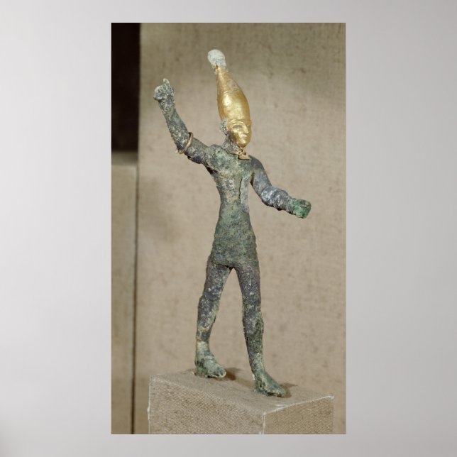 Idol av guden Baal, från Ugarit, Syrien Poster (Framsidan)