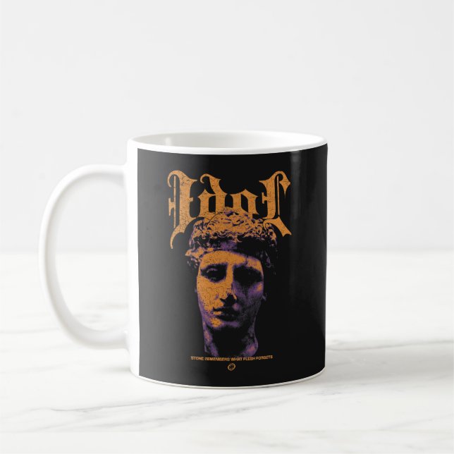 Idol - Brutalist Streetwear Design Kaffemugg (Vänster)