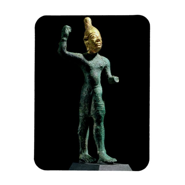 Idol of the storm gud Baal, from Syria, Bronze Age Magnet (Vertikal)